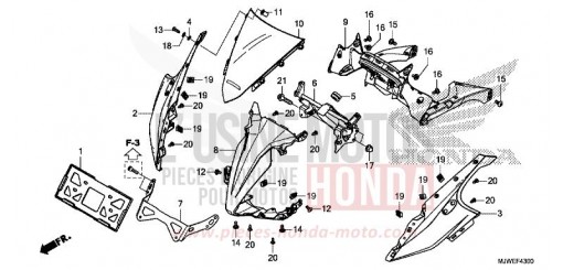 OBERER WINDLAUF CBR500RAG de 2016